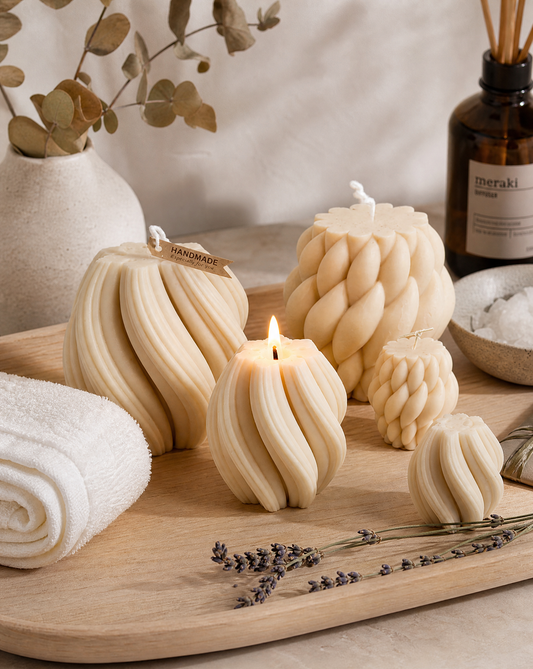 La Bougies Pilier Sculpturale « Comme au Spa »